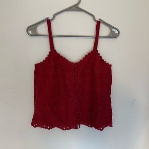 Abercrombie button up tank top